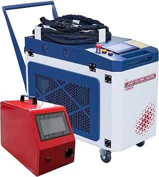 US Stock SFX Laser Welding Machine 1500 W Handheld Fiber Laser Welder for Metal, 2-in-1 Welder & Cleaner 1080nm Auto Wire Feeder Stainless Steel/Aluminum/Carbon Steel Class 1 Laser Output Power 0.39mW