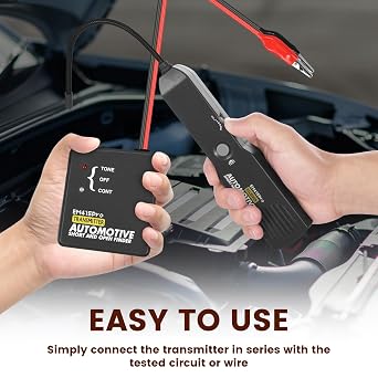 Electrical Short Open Finder for Em415pro Professional Wire Break Finder Automotive Circuit Tester Cable Fault Locator DC 6-42V Adjustable Circuit Breaker Tool for Cars Trucks(Black)