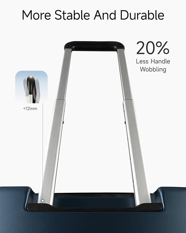 LUGGEX Kemény PC Kézipoggyász Laptoprekesszel 55cm Kék Bővíthető