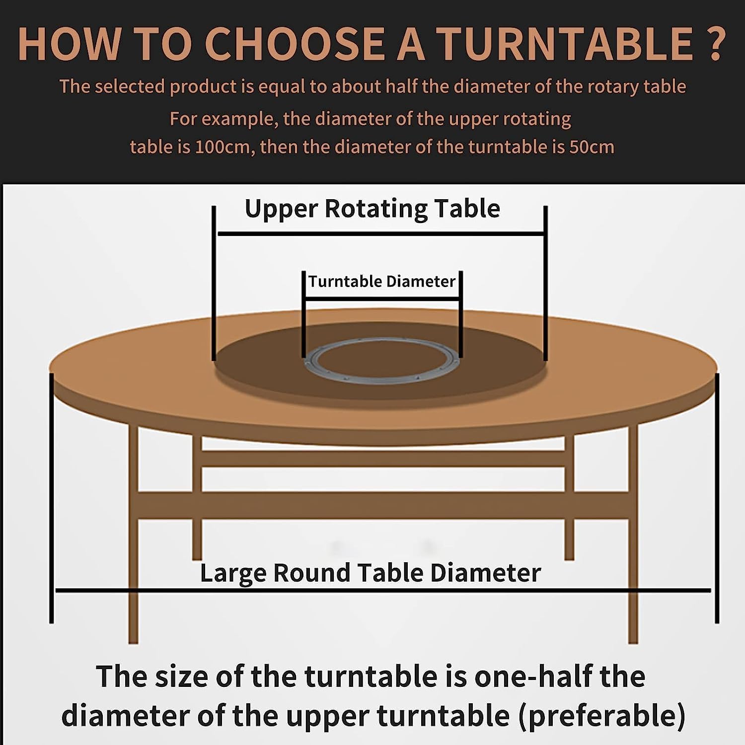 Lazy Susan gramofon, ciężki okrągły stół do jadalni ze stopu aluminium stół obrotowy talerz do dekoracji tortów restauracja uchwyt na telewizor (10 cali x H8,5 mm)