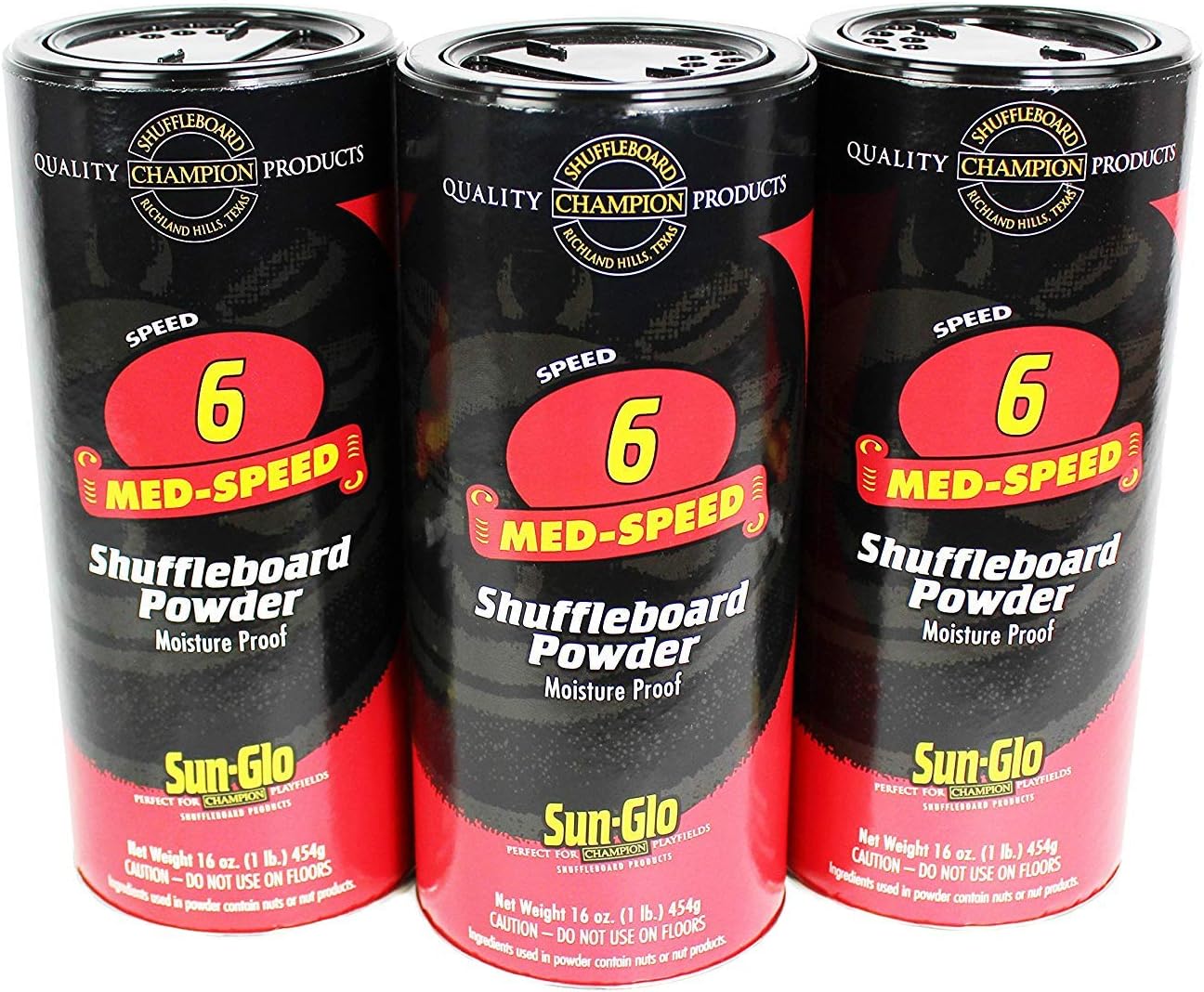 SunGlo Shuffleboard Powder Speed 63 Pack/Cans (6 Pack