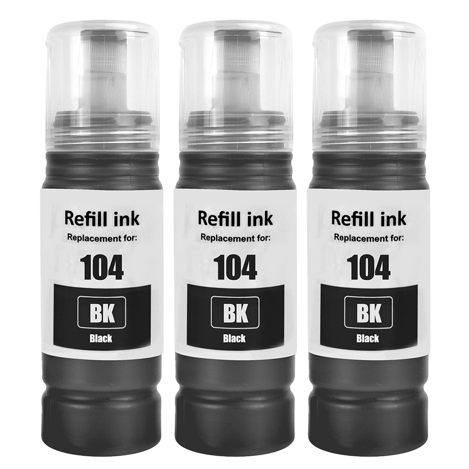 104 Tinte Kompatibel mit epson 104 Tintenpatronen Nachfülltinte für ecotank ET-1810 ET-2810 ET-2820 ET-2870 ET-2814 ET-2815 ET-2825 ET-2826 ET-2830 ET-2840 ET-2862 ET-2870 ET-2876 ET-4800 ET-4810 (3P)