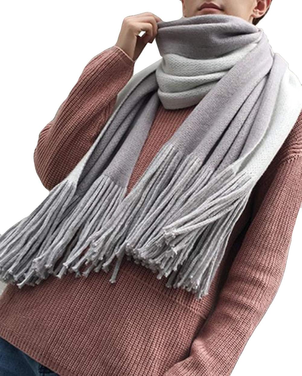 ニカ メンズ マフラー 大判 クリスマス 韓国風 秋 冬 厚手 保温 ロング丈 ストール マフラー スカーフ