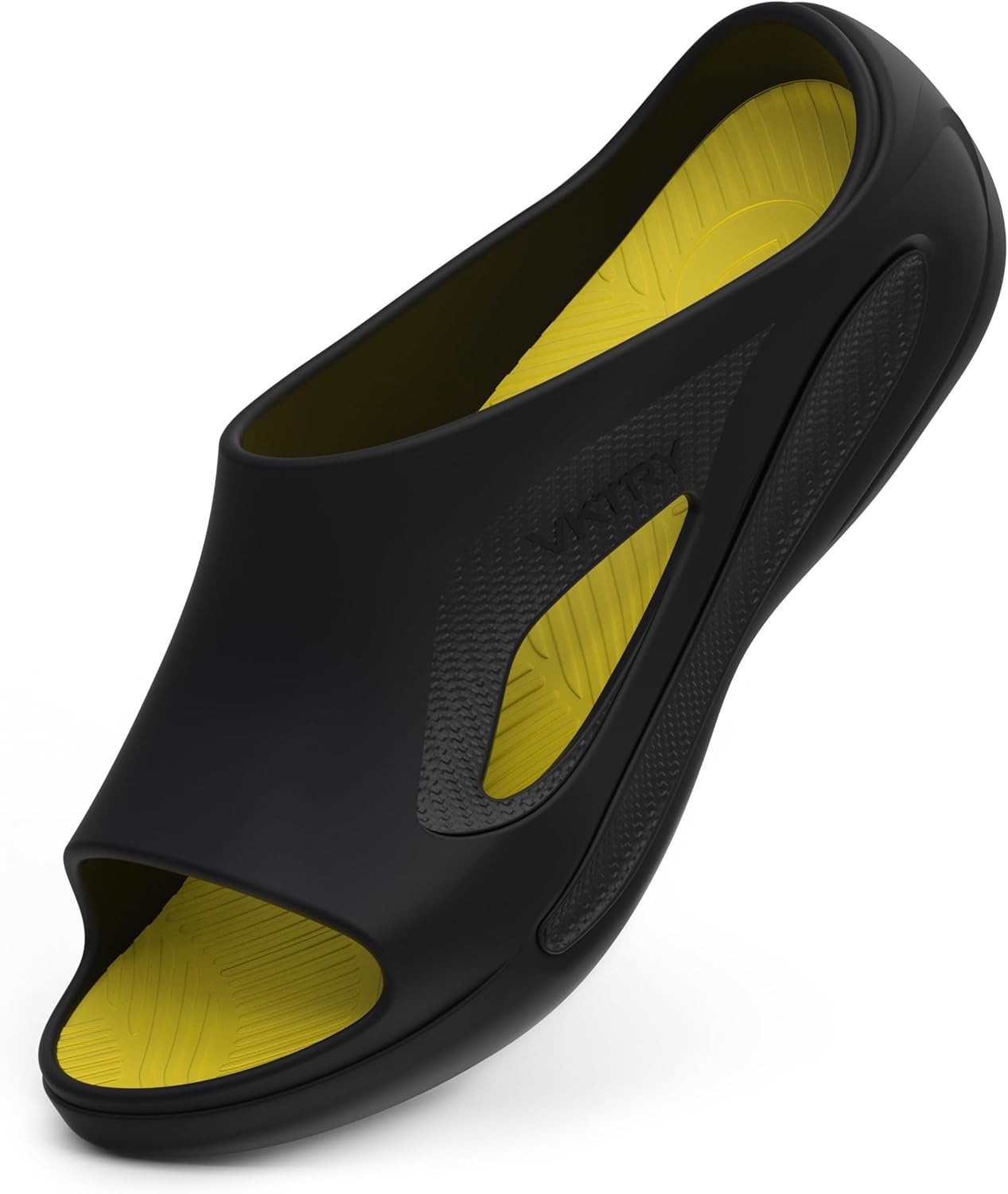 VKTRY Recovery Slides for Men and Women with Carbon Fiber Plate, Athletic Sandals for Faster Recovery, Arch Support, Cushioning, Stability and Daily Comfort Wear