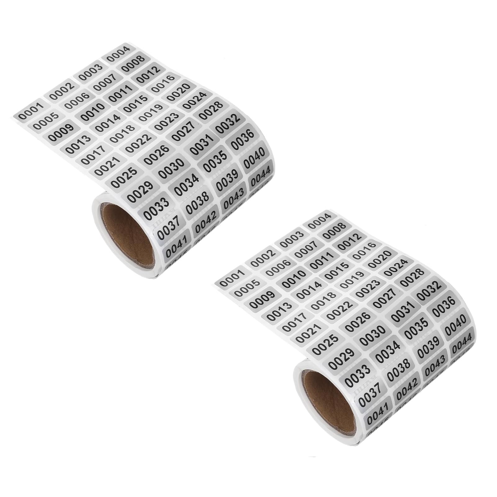 0001 to 2000 Consecutive Number Label Stickers, 2 Roll Self Adhesive Numbered Stickers 0.39" x 0.78" for Storage Organizing Moving Box Labeling Classification