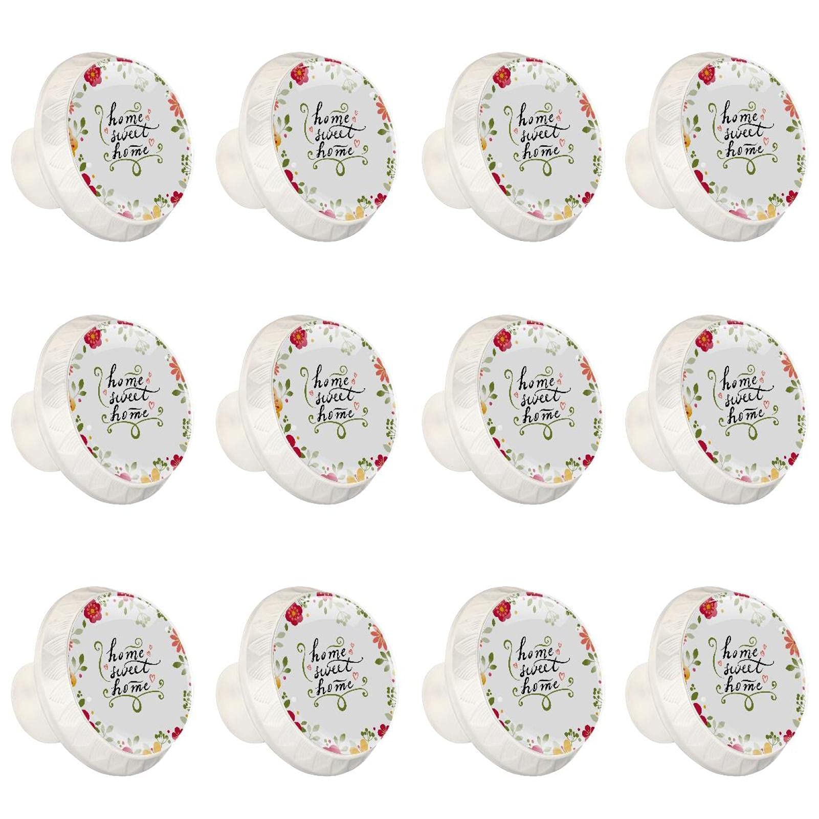 Boutons d'armoires de cuisine ronds en lot de 12 pour tiroir et commode