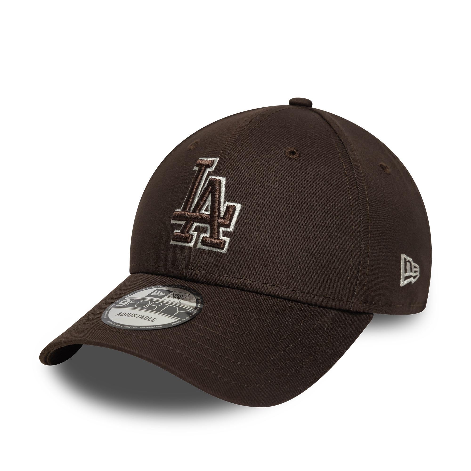 New Era Los Angeles Dodgers MLB Team Outline 9Forty Cap Brown White โ image 1