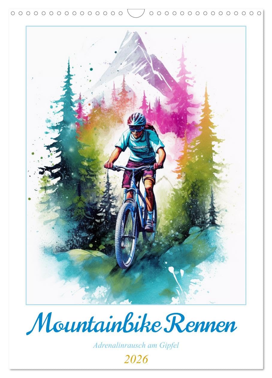 Mountainbike Rennen UK-Version (Wall Calendar 2026 DIN A3 Portrait), CALVENDO 12 Month Wall Calendar — image 1