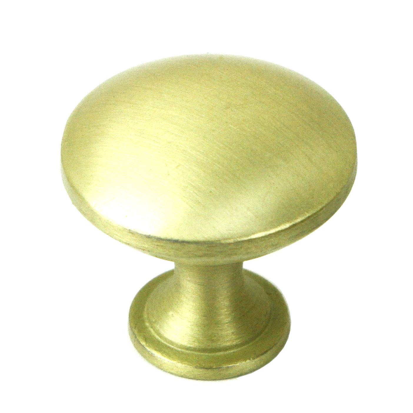 Kingsman Classic 1-1/4 in. (32mm) Diameter Solid Round Kitchen/Bathroom Cabinet Knob (25, Brushed Champagne Gold)