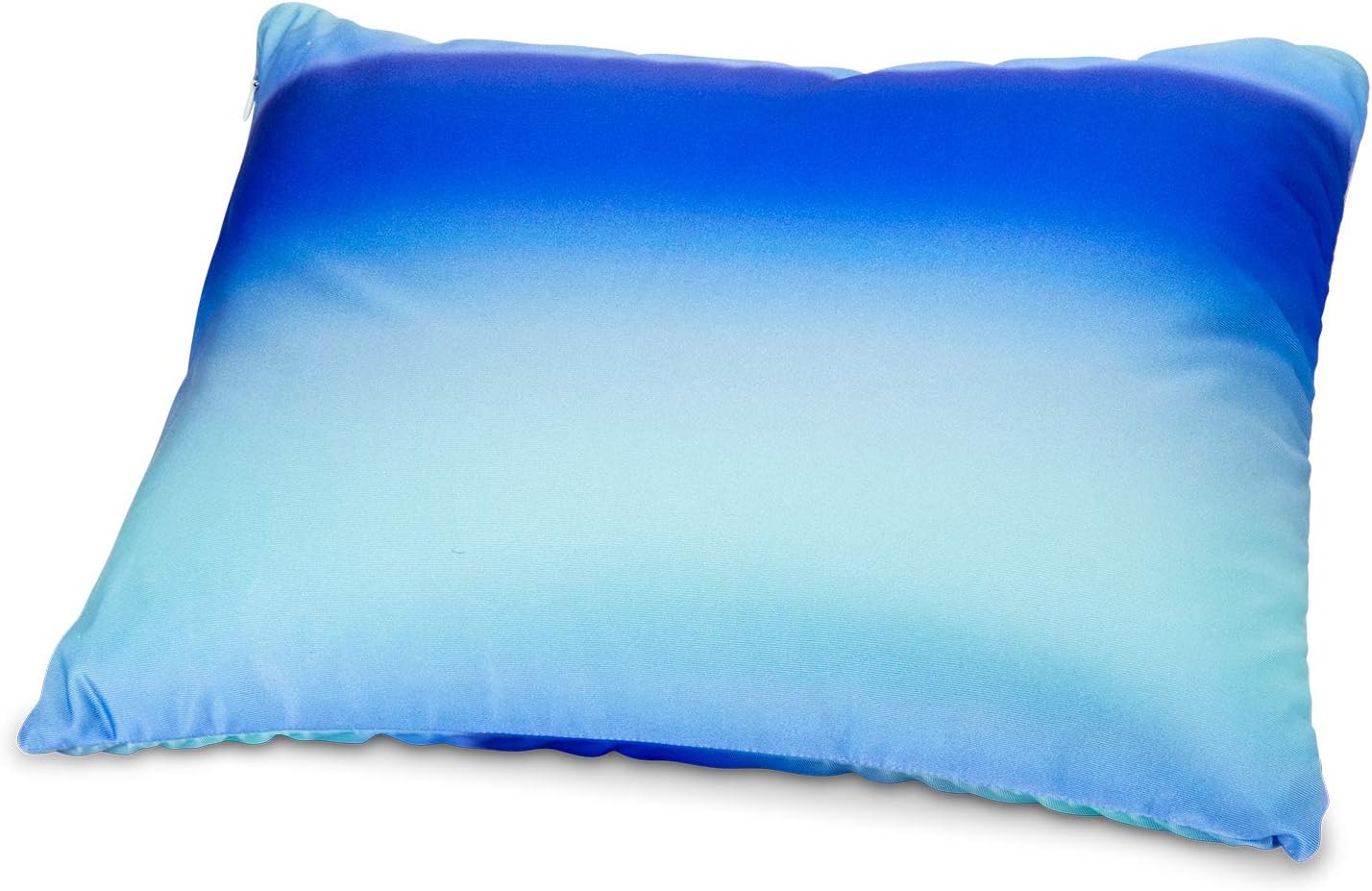 Squishy Neck Microbead Throw Pillow with Removable Cover, 16 and 12Inches Soft Travel Body Bed Pillow Bead Pillow for Kids Adult Chair Sleeping Car Seat (Ocean Blue)