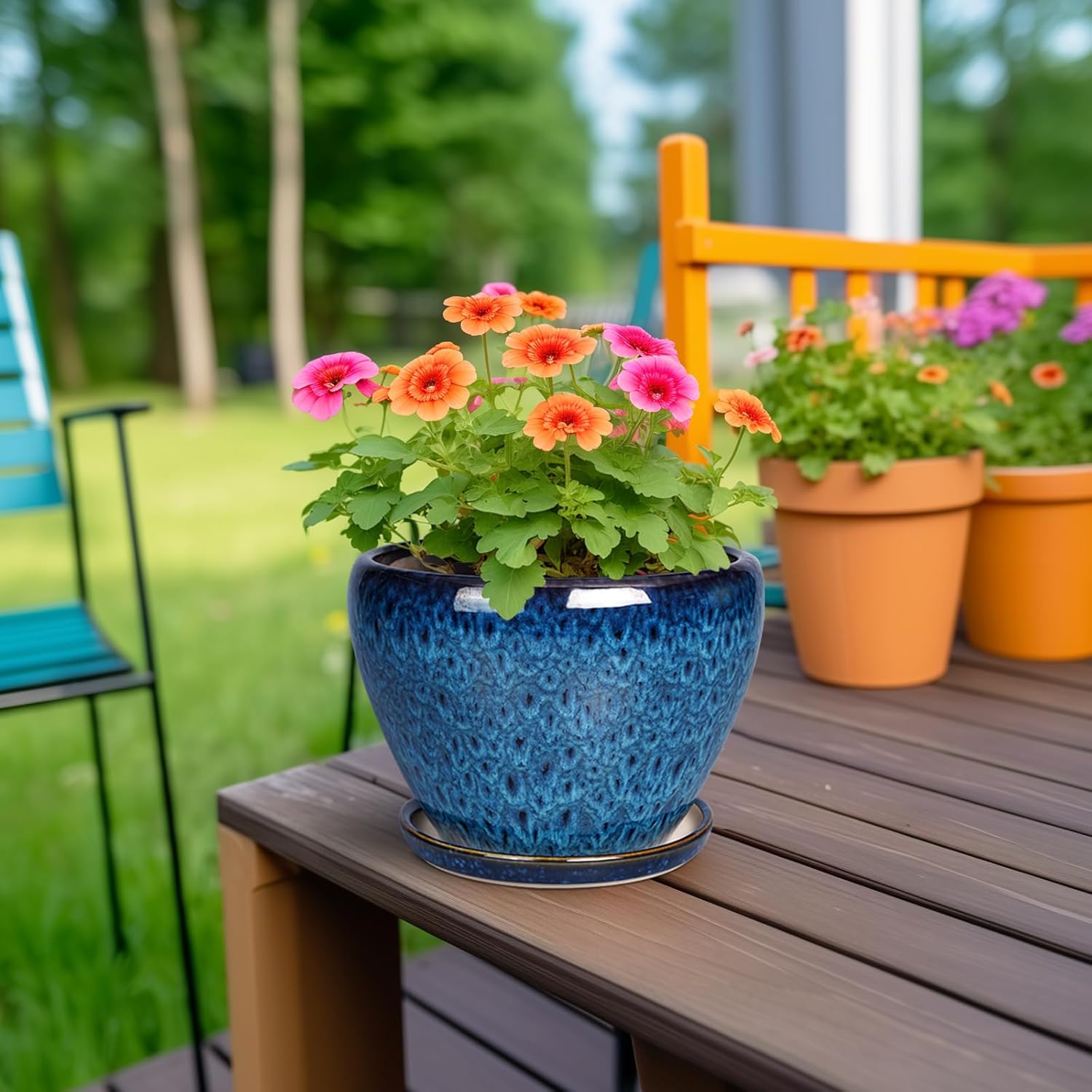 Ceramic Modern Glaze Succulent Planter 6 Inch view 4