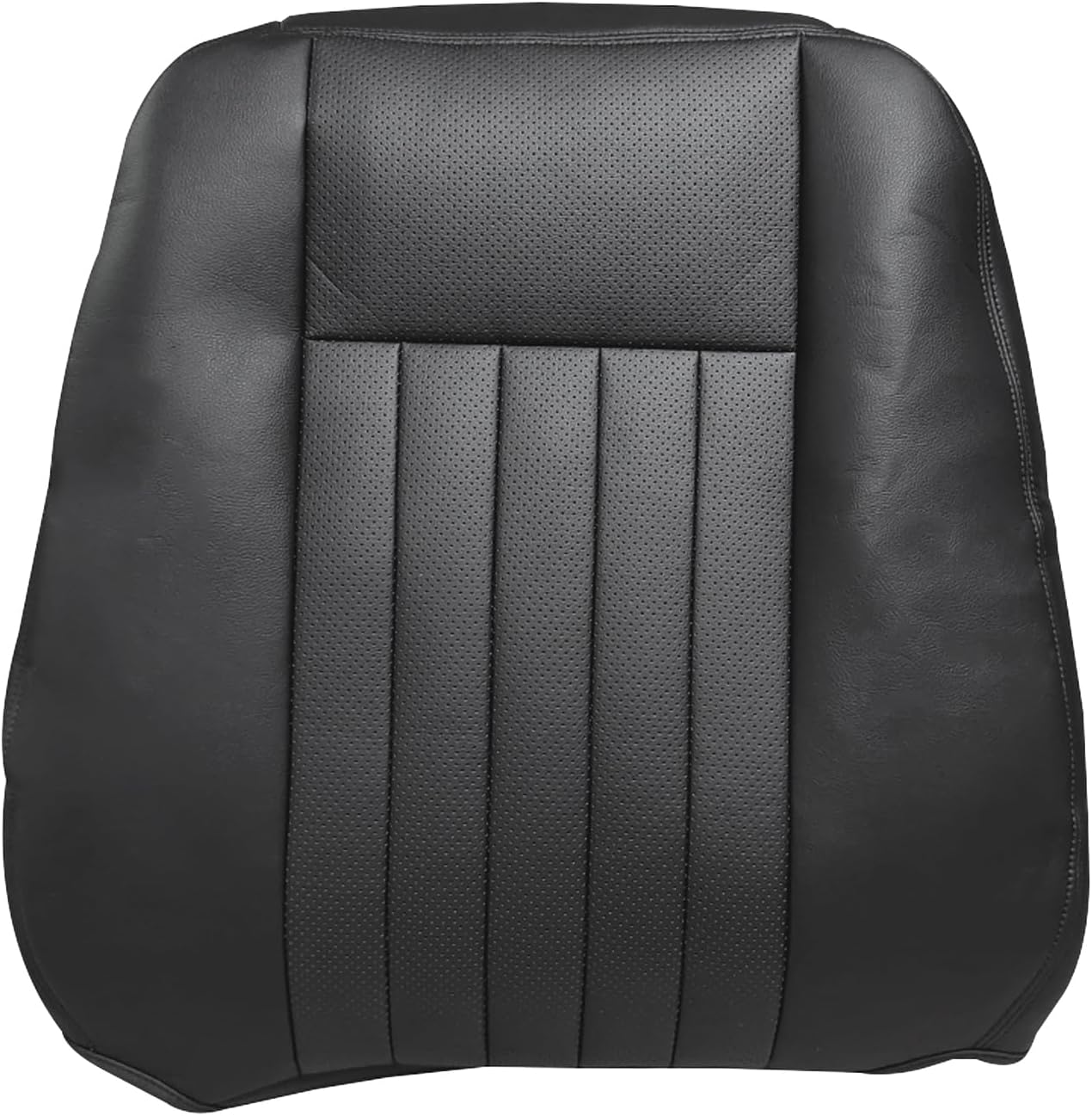 Driver Top Lean Back Seat Cover Replacement Perforated Compatible with Lincoln Navigator 2003-2006 Microfiber Leather, Black