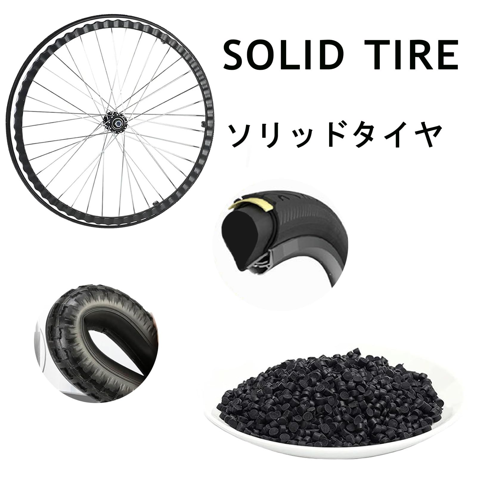24×1 Ruedas Traseras De Accesorios Para Sillas De Ruedas, Prueba De Pinchazos Macizos Ruedas para Sillas De Ruedas, Rueda De Repuesto Con Rodamiento, para Sillas De Ruedas(24Inch/60cm(2Count))