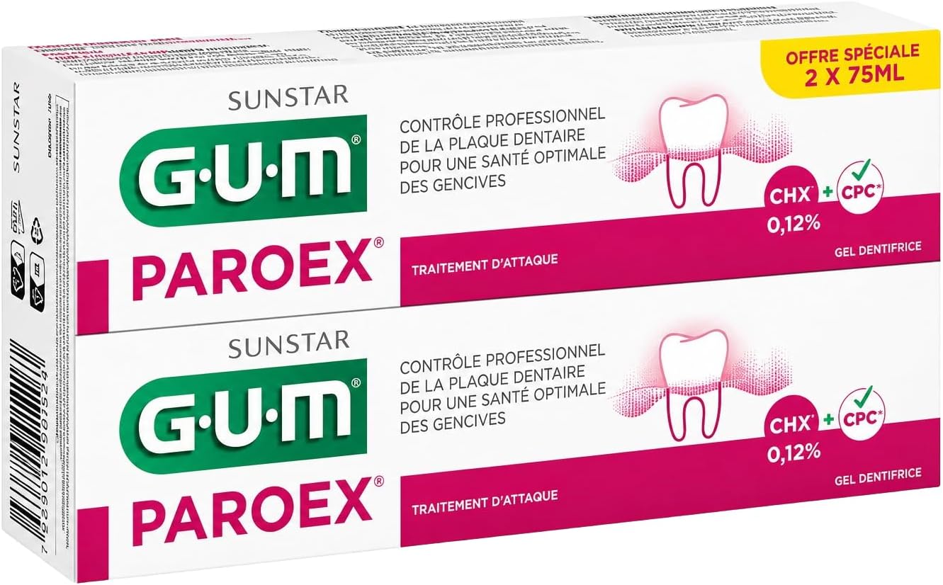 2X GUM Paroex 0,12 CHX Tooth Gel 75ml (2X 75ml)