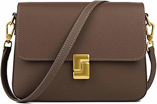 MFFOR Genuine Leather Shoulder Bags for Women, Crossbody Purses Vintage Handbags, Designer Bag with 2 Shoulder Straps