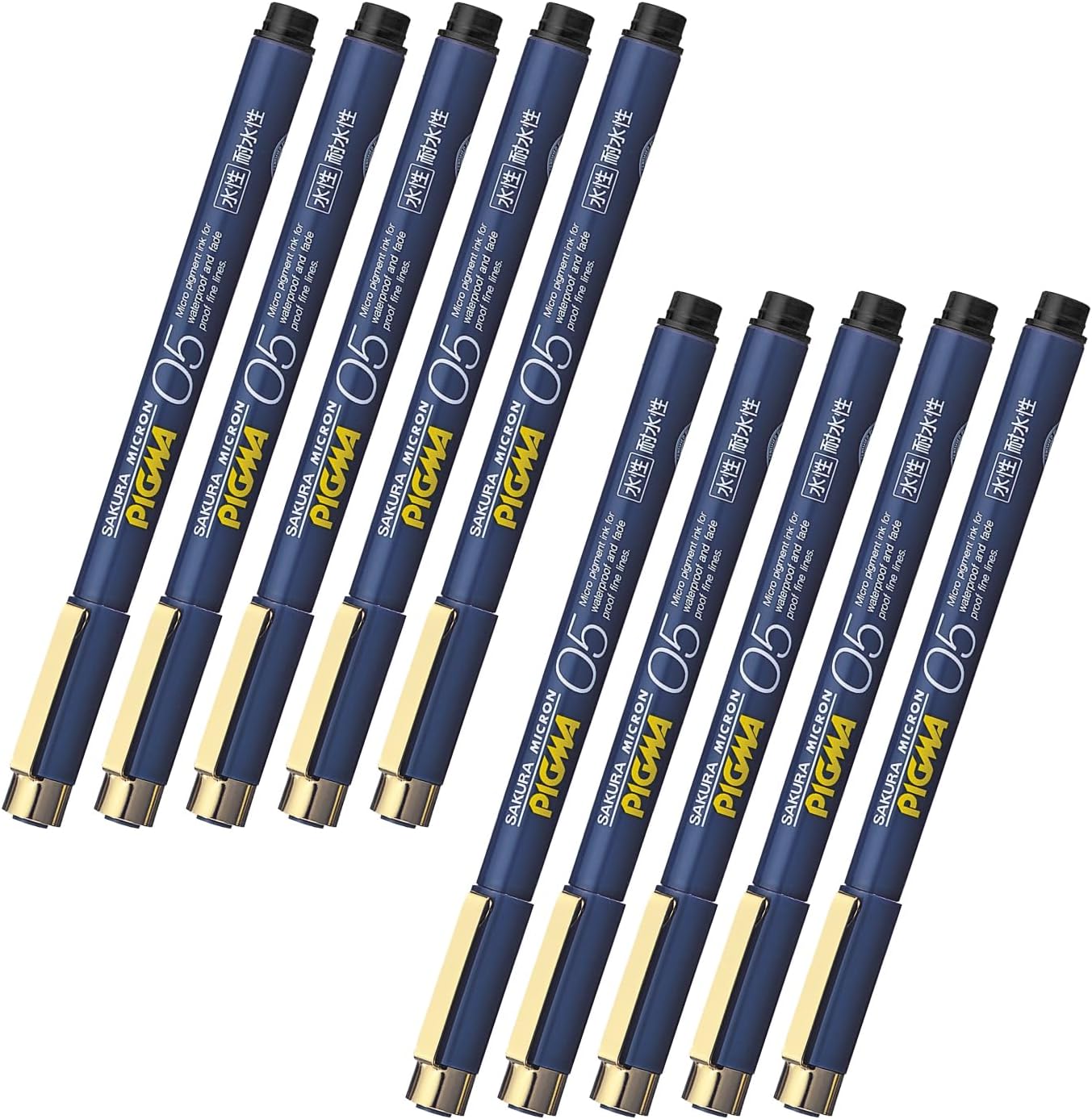 Sakura Color aqueous marker Piguma 05 black 10 pieces ESDK05 # 49-10P