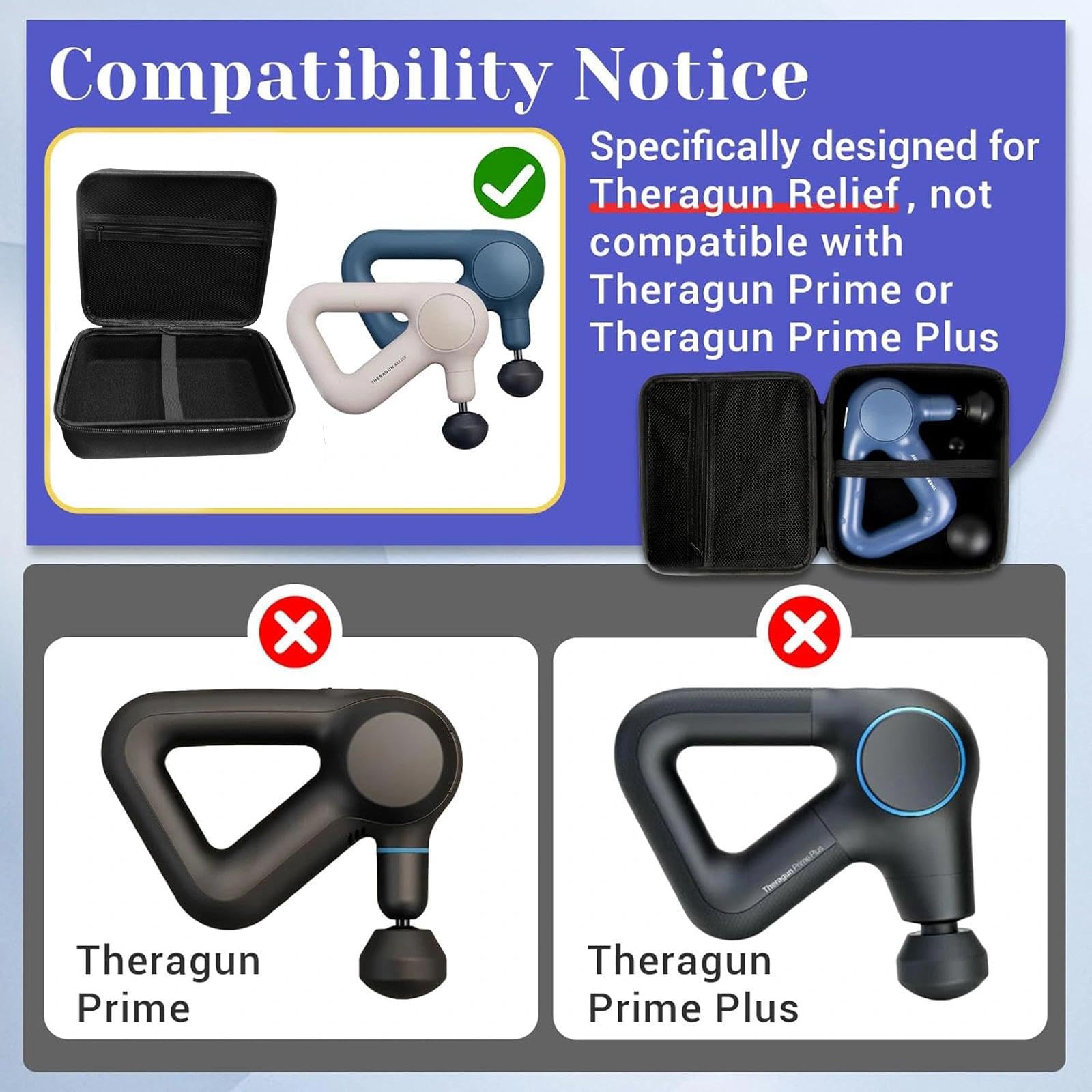 Amazon.com: Massage Case Compatible with TheraGun Relief Handheld