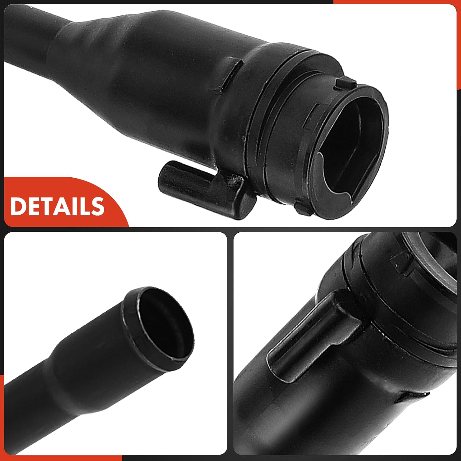 A-Premium Fuel Tank Filler Neck Pipe Hose Compatible with Ford Edge 2011-2014 & Lincoln MKX 2011-2015 FWD, Replace# 52102554AB 52102554AC