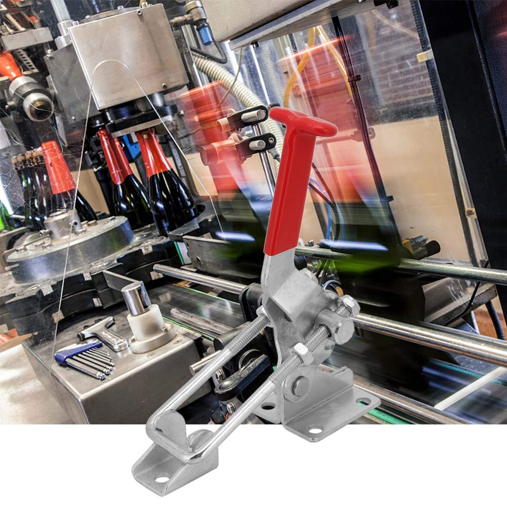 NDNCZDHC Toggle Clamp, Carbon Steel Toggle Latch Clamp, 40341 Latch Action U Bolt Adjustable Latch with Antislip Hand Grip for Woodworking Jigs and Fixtures, Tool Box