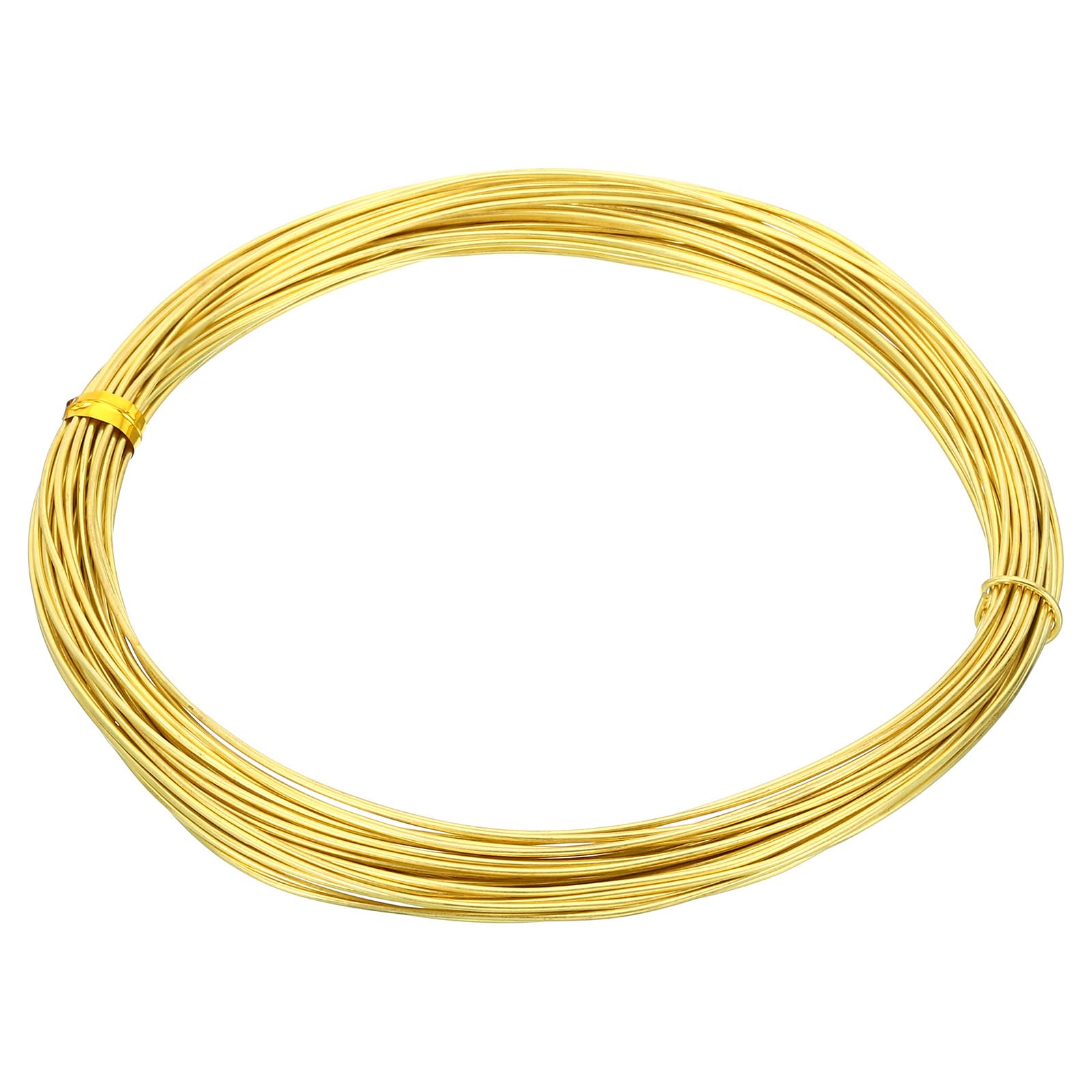 PATIKIL Half Hard Brass Wire, 1Pcs 20Gauge/0.8mm Diameter 10m/32.8ft Pure Craft Wire for Jewelry Making Beading Garden Plants