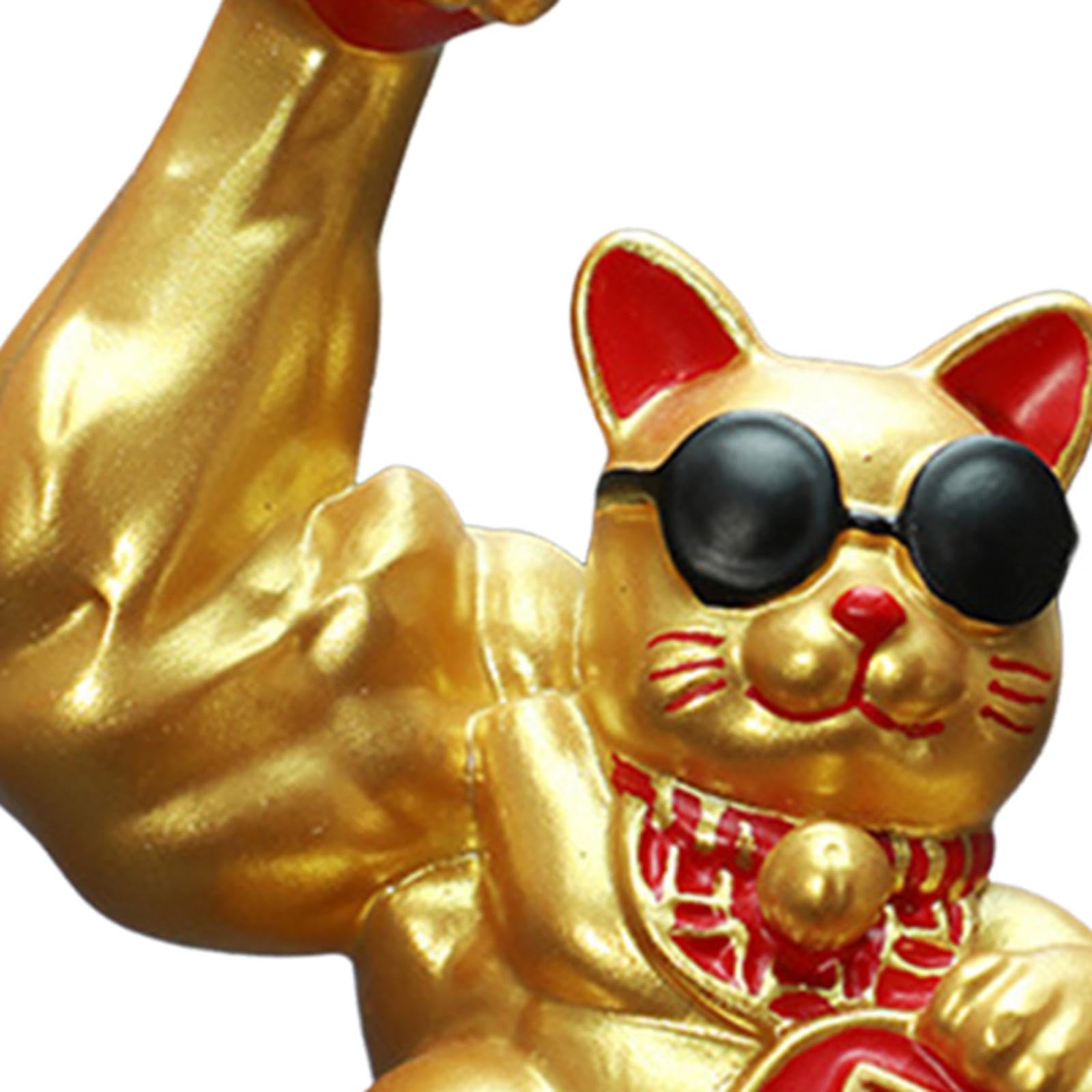 金色の筋肉猫の置物 Amazon.co.jp: マッチョ 招き猫 ムキムキ ネコ キャット 筋肉