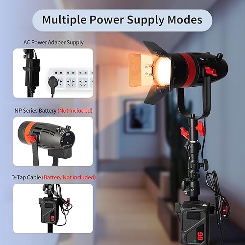 Miniatura 3 de Came-TV Boltzen - Luz LED COB de 55 W, color de luz diurna 5600K Fresnel enfocable TLCI 98+ CRI 96+ iluminación de fotografía, control de