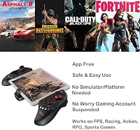 Megadream Bluetooth Játékvezérlő Android Telefonokhoz és Tabletekhez - Vezeték Nélküli Kontroller PUBG, Fortnite Játékokhoz, 10" Tartóval, F - FOR iOS 7