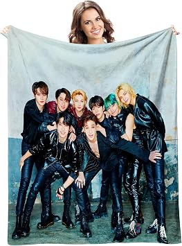 Stay Kids Blanket Skzo Staykid Throw Blanket,Skzo Flannel Throw 130cm*150cm | Blanket for Lounging Travel Outdoor