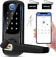 MSR X6 Smart Fingerprint Door Lock with Handle - 8-in-1 Keyless Entry, Keypad, Biometric Deadbolt for Home, Apartment, Office