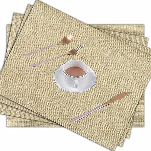 Miniatura 7 de EMMTEEY Juego de 4 manteles individuales para mesa de comedor de 18 x 12 pulgadas, lavables y resistentes al calor, manteles individuales para mesa