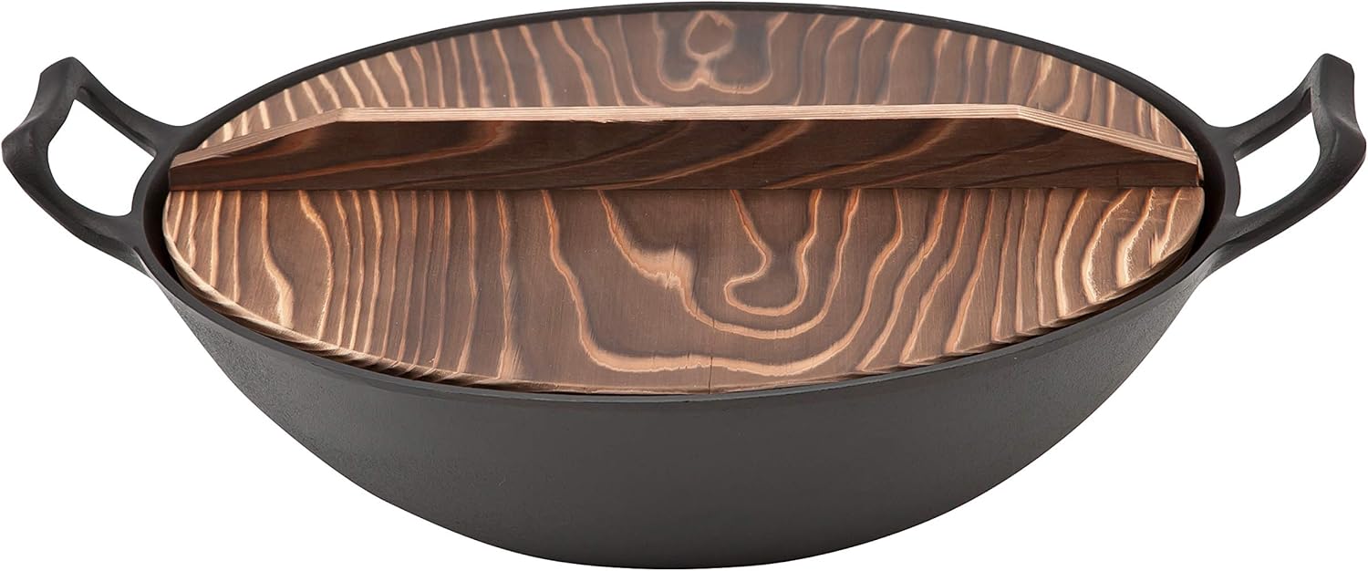 Ikenaga Iron Living with Iron New Nambu Iron Wok, 11.8 inches (30 cm), Gift Wrapping Specifications