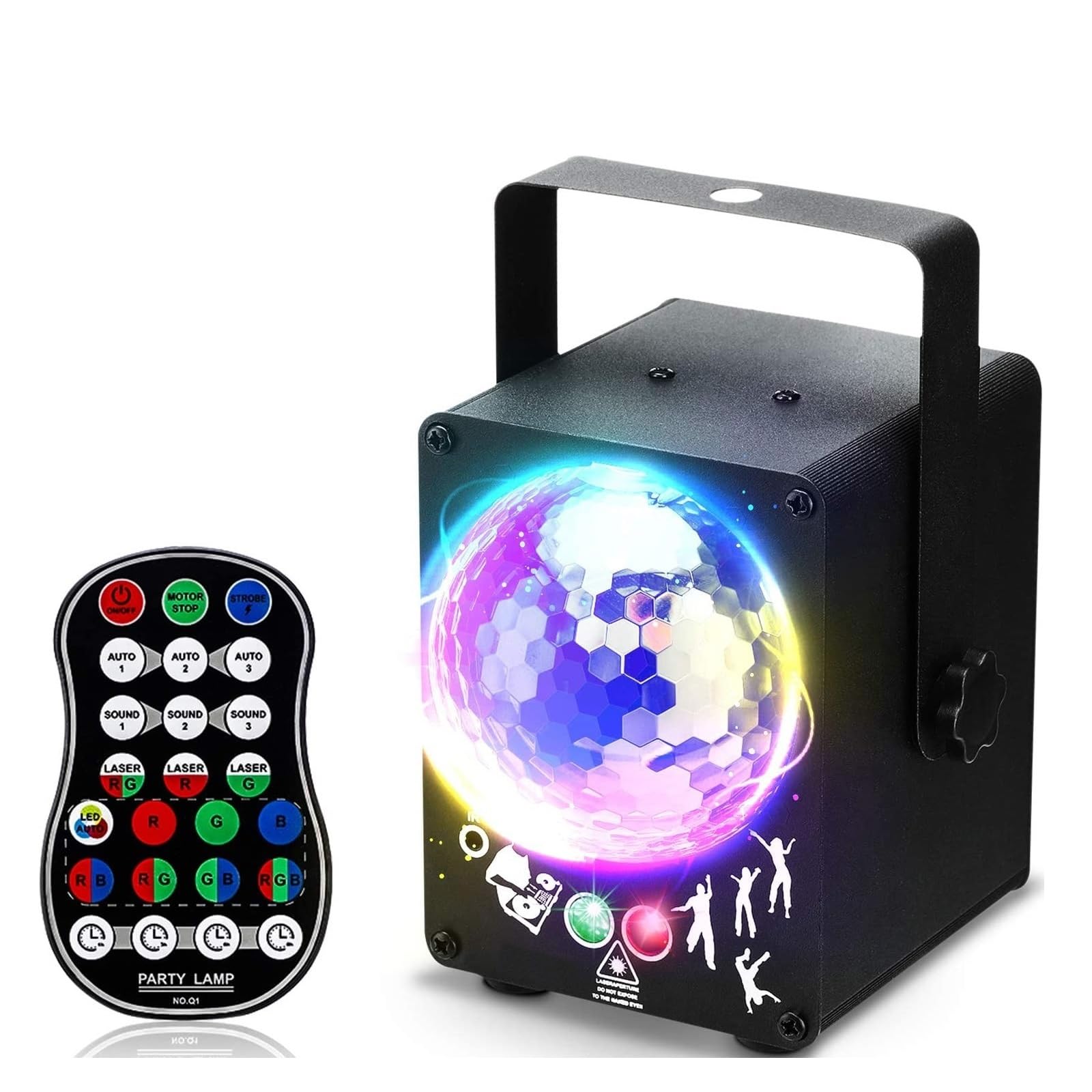 OKOKOZStage Lights DJ Lights, Disco Ball Stage Light RGB DJ Strobe 60 Effects LED Light With Sound Activated Remote For Birthday Party Decor Projector Wonderful Lighting Effects