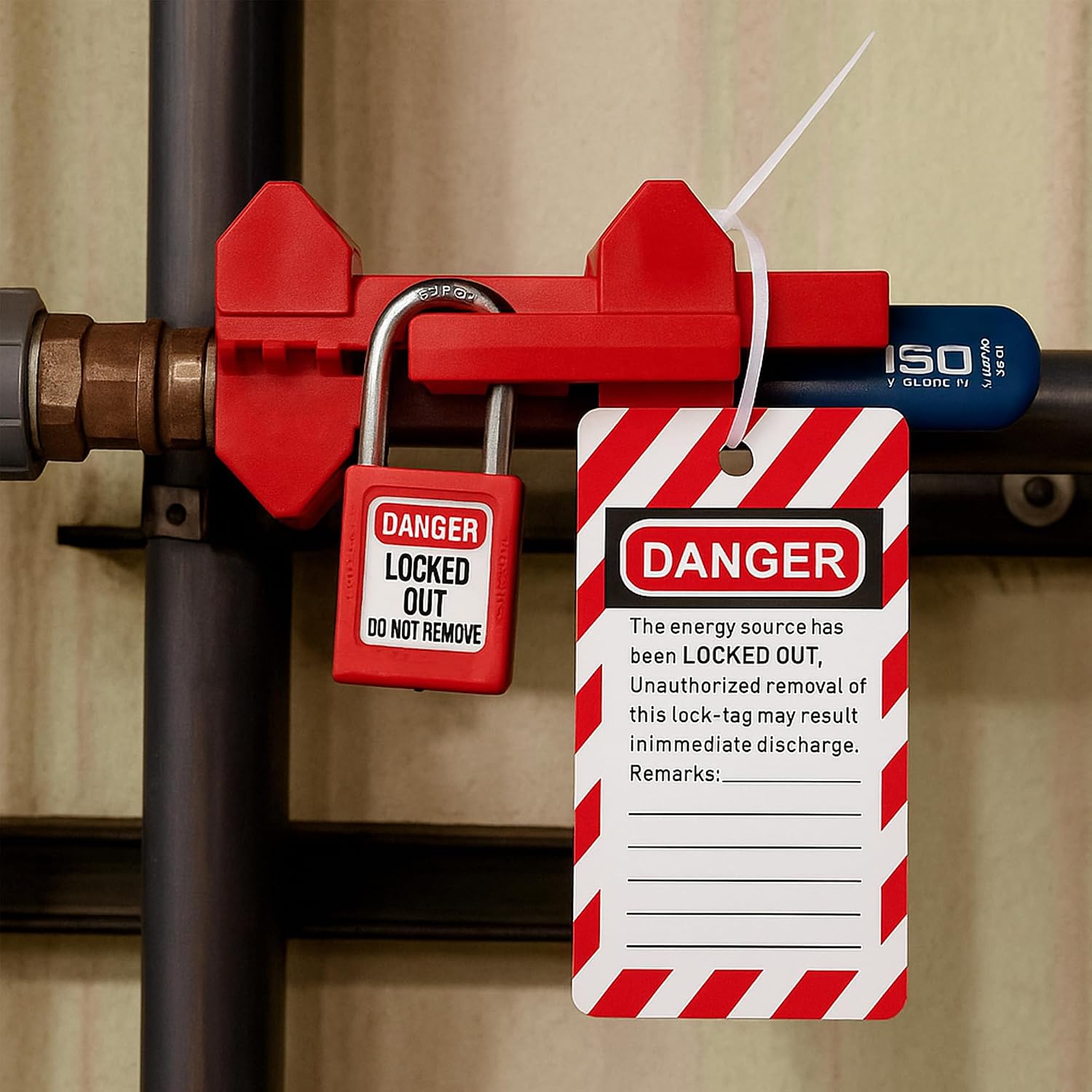 Lockout Tagout Tags 100 Pcs/Pack,Danger Do Not Operate Equipment Labels with 100 Zip Ties,OSHA Compliant Loto for Lock Out Tags Out,Equipment Repair