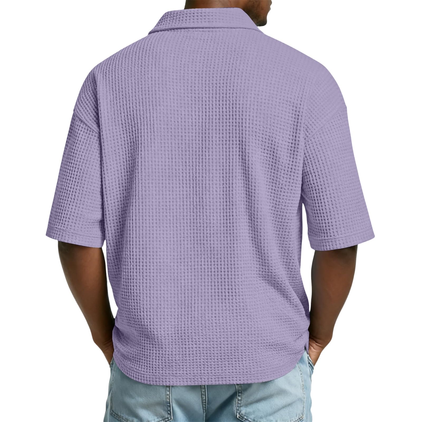 Polo Homme Manches Courtes Mode Sport Grande Fit Slim Polo Sport Homme Travail Rugby Marque Col - 4
