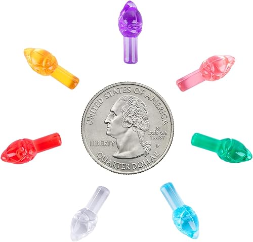 Miniatura 6 de Bombillas de repuesto para árbol de Navidad de cerámica, 210 piezas de adornos de luz de giro medio para árbol de cerámica, accesorios multicolor