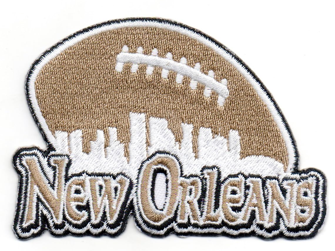 Smc Store City of New Orleans Logo Patch Embroidery American Football Fan Favorite Team Iron On Sew On Embroidered Patch