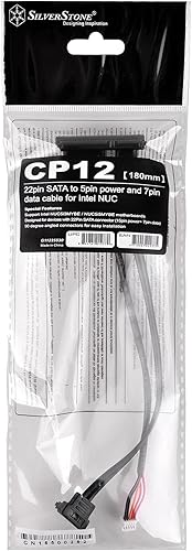 Vista 5 de Silverstone Technology CP12 Intel NUC Motherboard 22Pin Combo Adaptador y convertidor de conector SST-CP12, negro (RL-CP12)