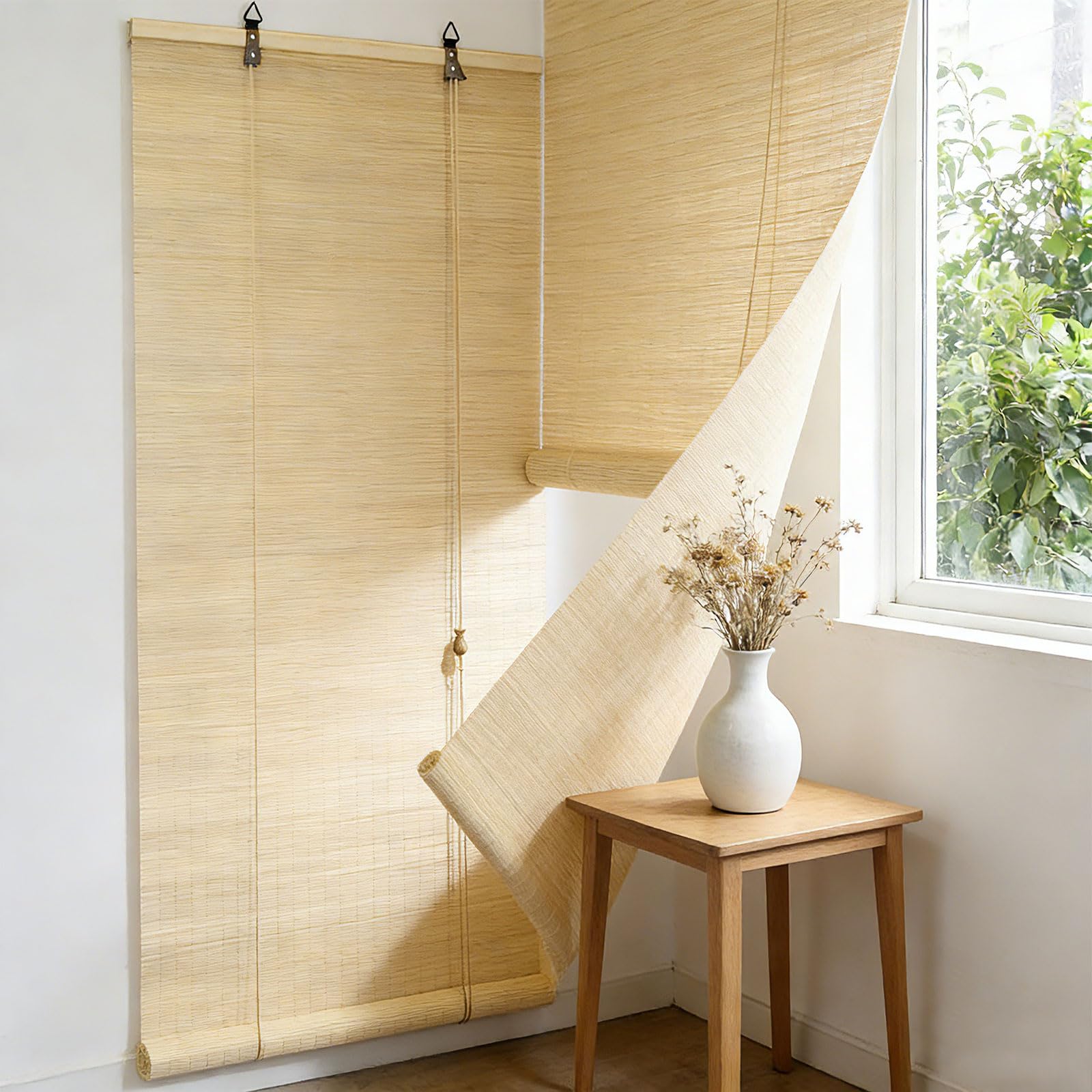 Stores romains bambou 105x265 de haute densité avec ascenseur