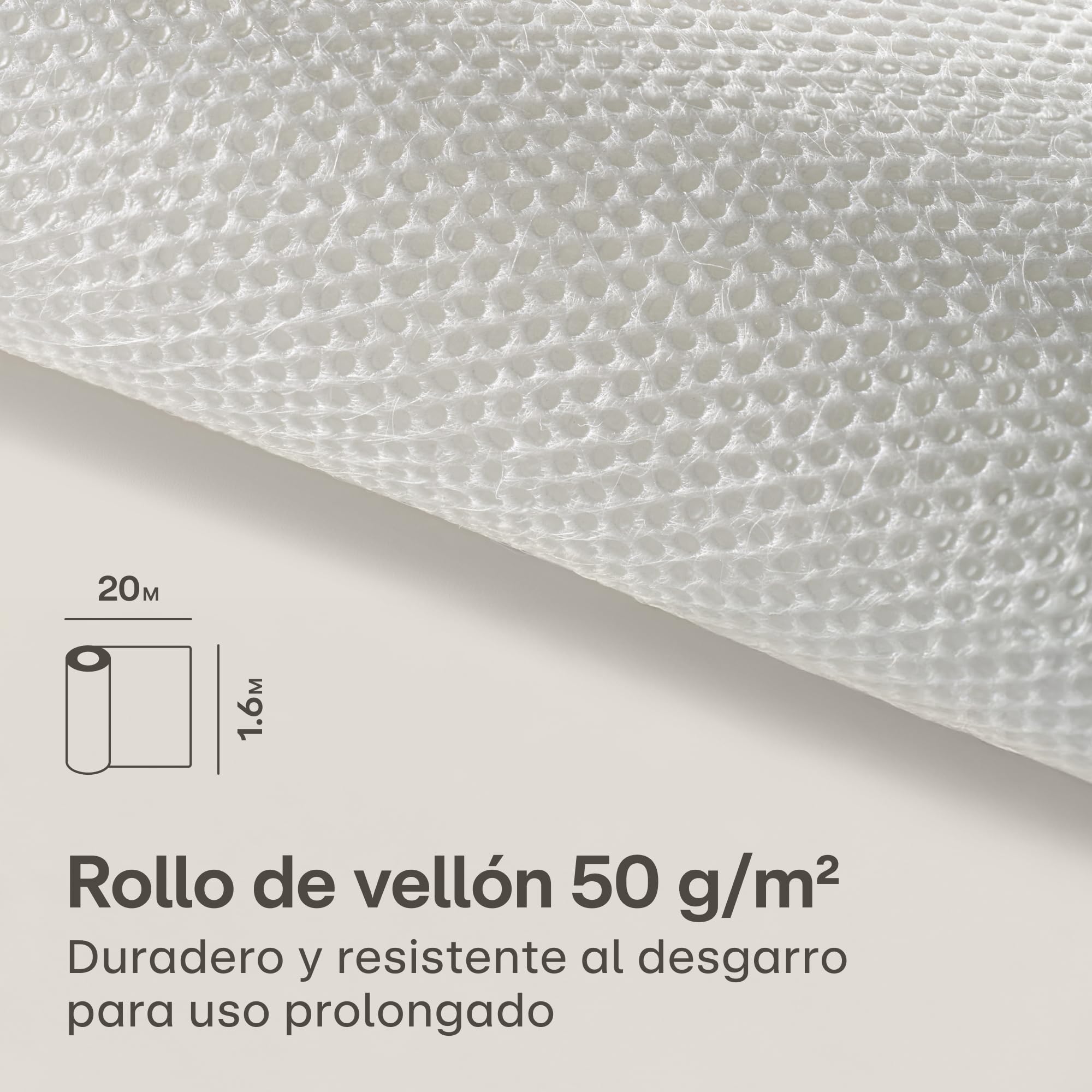 Praknu Manta de Malla Termica Antiheladas para Plantas en Rollo 50 g/m² – 20 m × 1,6 m – Resistente y Transpirable – Resiste a La Exposición UV