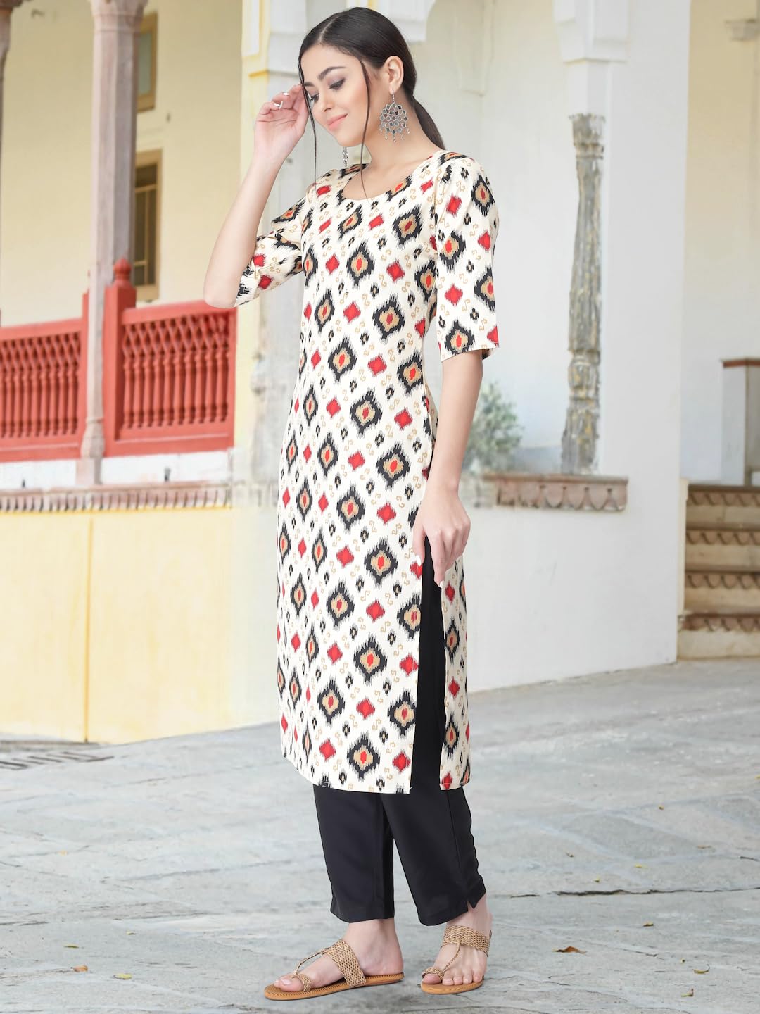 Tee Projekt Digital Printed Crepe Kurta Set For Women Ll Printed Kurti & Pant Set Ll Combo Kurta Set Ll (Pack Of 2)