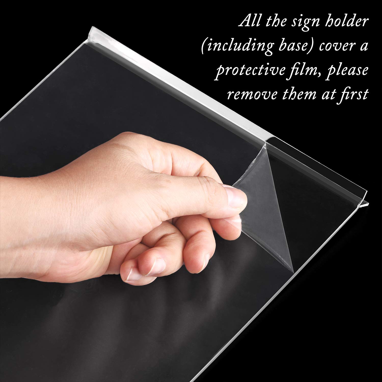 A5 Acrylic Sign Holder (6 Pack) Plastic A5 Display Stands, Clear Table