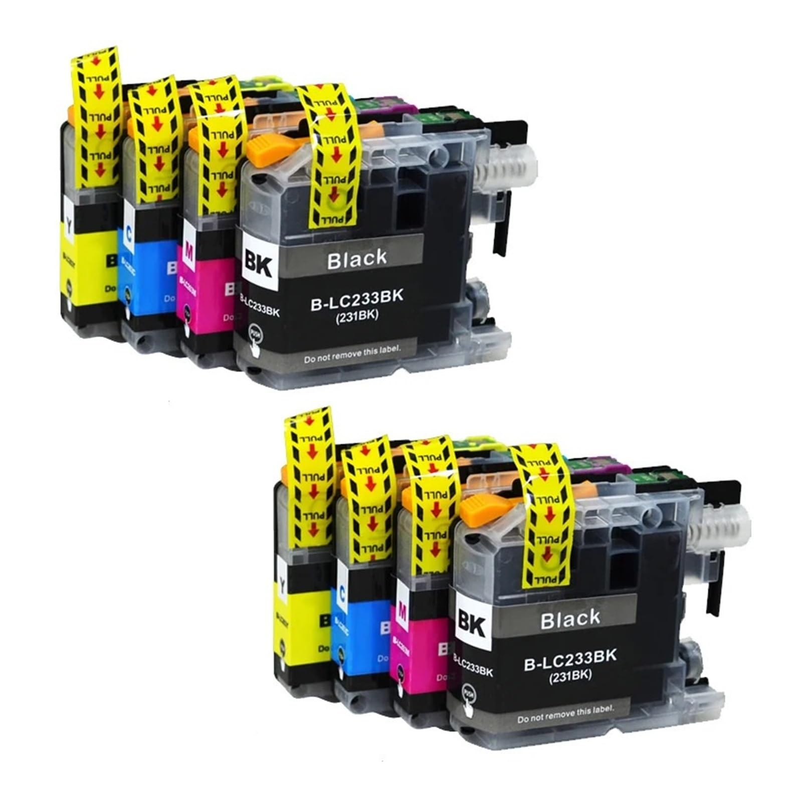 Cartuccia d'inchiostro LC233 da 8 pezzi, compatibile con Brother
