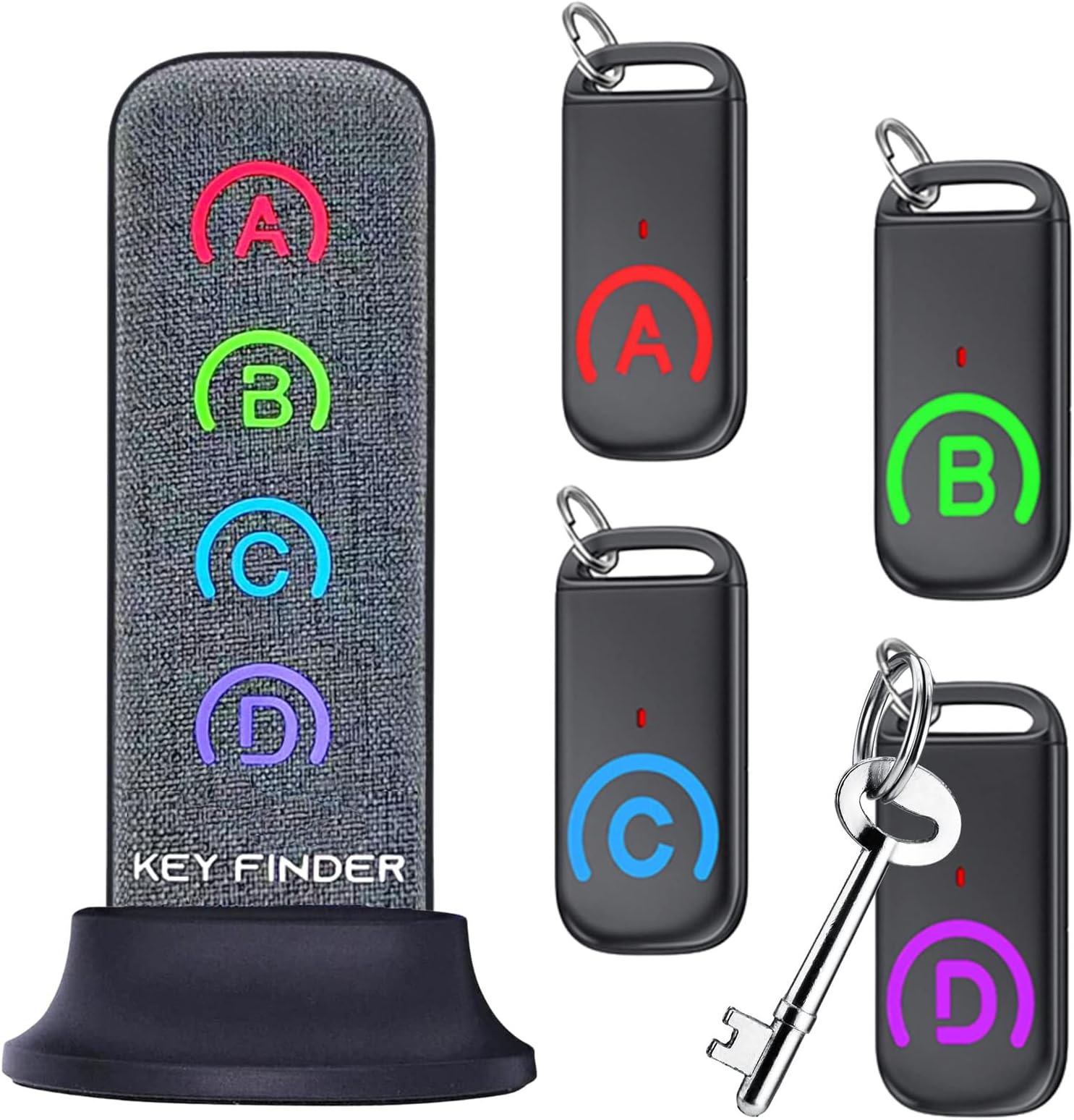 Key Finder, eirix 80dB RF Item Tracker Locator with Super-Long Working Range (Grey)