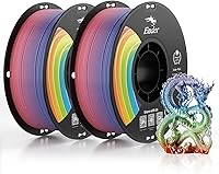 Vista 1 de Creality Filamento para Impresora 3D, Filamento PLA Plus 1.75mm Arcoíris, PLA Pro Dureza Mejorada Exactitud Dimensional +/- 0.03mm, 2 * Carrete
