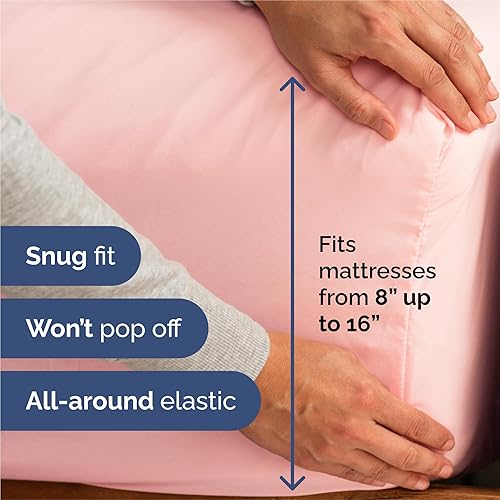 Vista 407 de Juego de sábanas Split King de 7 piezas, sábanas transpirables y refrescantes, sábanas de hotel, bolsillos profundos, ajuste fácil, suaves y sin