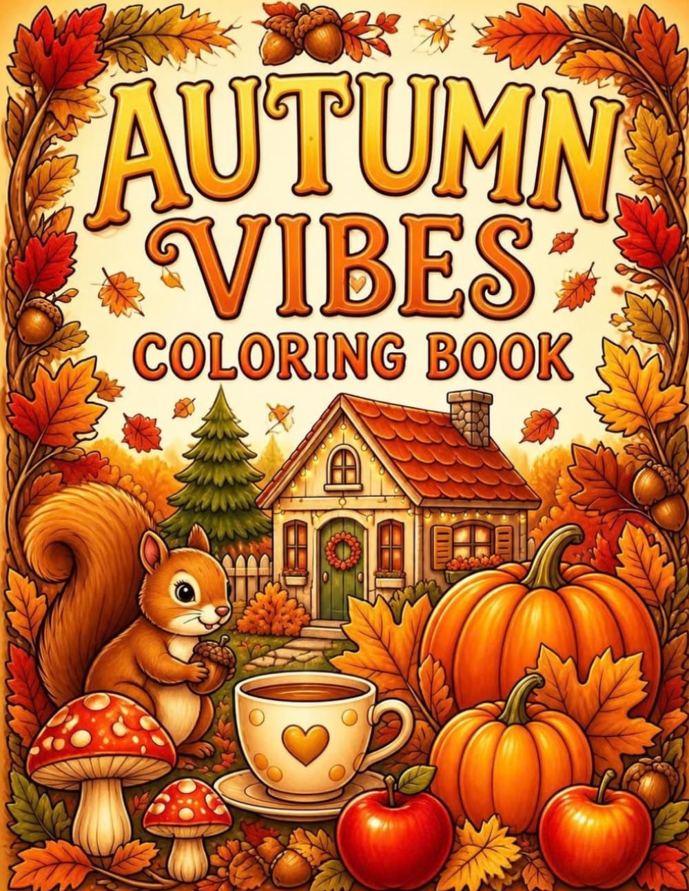 Autumn vibes: Coloring book