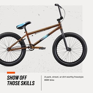 Mongoose Legion Kids Freestyle BMX Bike, Intermediate Rider, Boys and Girls Bikes, 20-Inch Wheels, Hi-Ten Steel Frame, Micro Drive 25x9T BMX Gearing