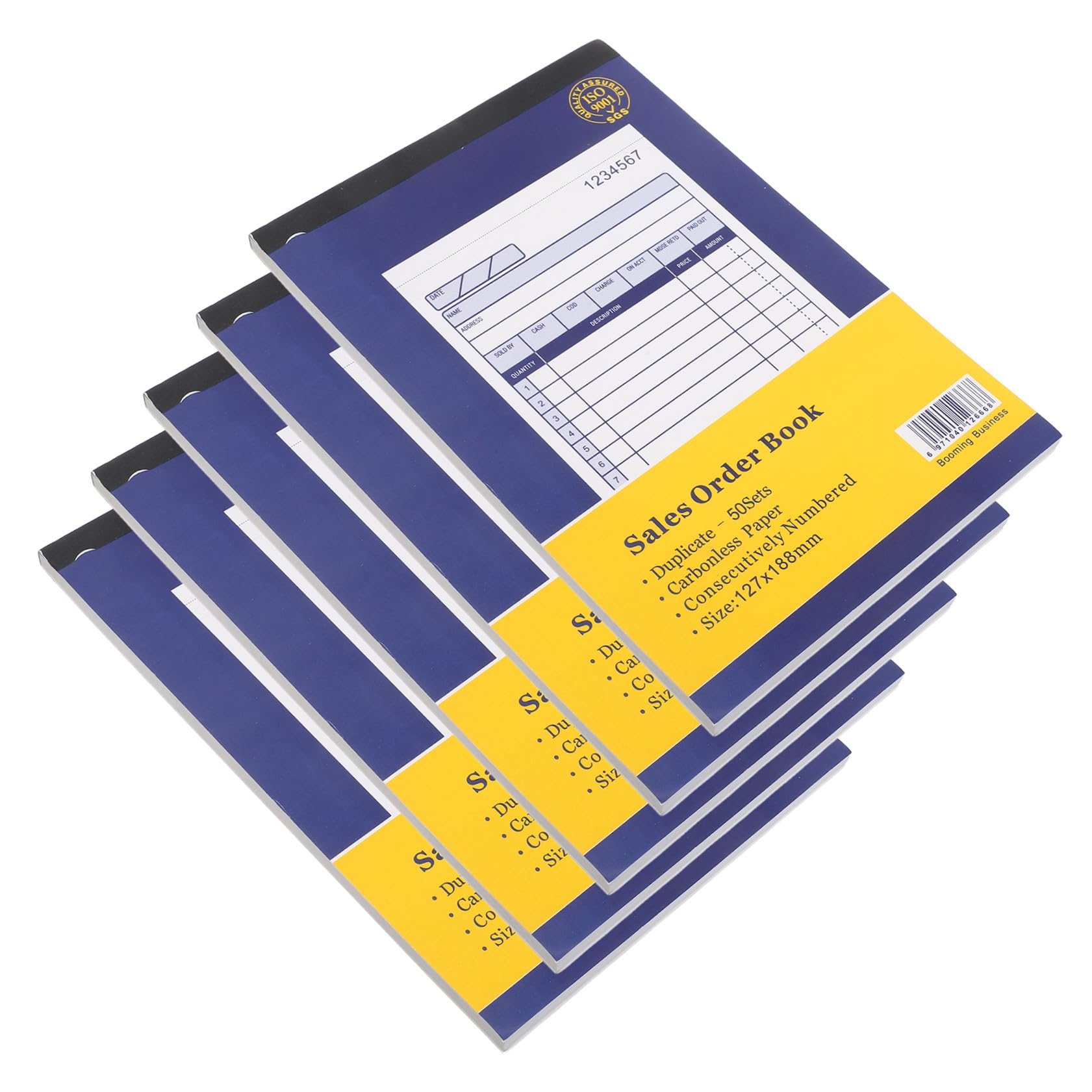 5 Piezas Libro de Pedidos para Pequeñas Empresas Registro y Gestión de Órdenes Libro de Facturas Portátil con Resistente y Escritura Nítida para Seguimiento Profesional