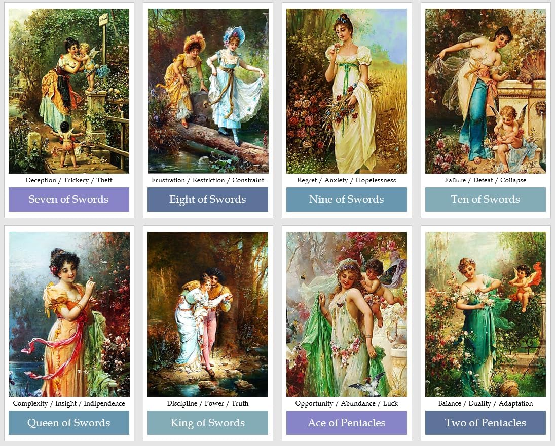 Dreamland Tarot Cards Deck. Vintage Art by Fantasy Artist Hans Zatzka