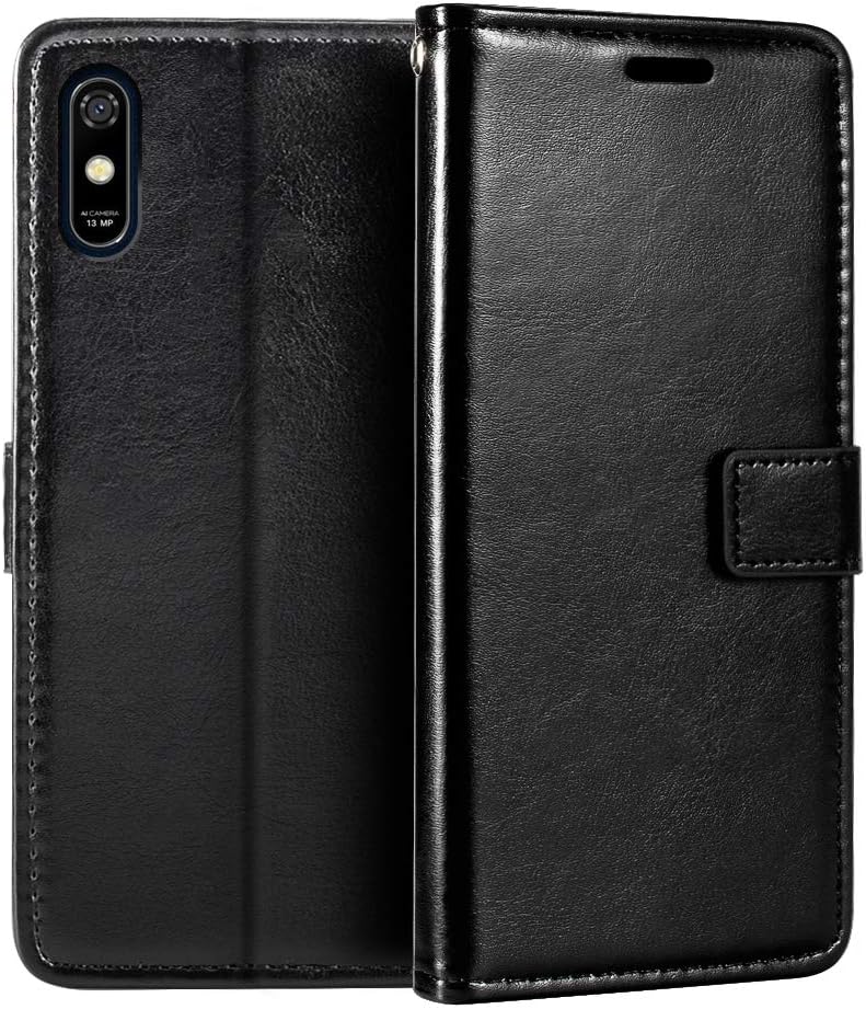 TP-Link Neffos C9 Max Wallet Case, Premium PU Leather Magnetic Flip Case Cover with Card Holder and Kickstand for TP-Link Neffos C9 Max